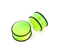 Homxi Set di Dilatatori 2Pezzi Set Dilatatore Orecchio 18mm,11/16 inch Dilatatori Acrilico Rotonda Dilatatore Orecchino Kit Giallo