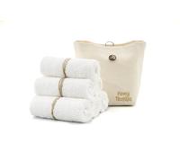Homy Textiles Asciugamani per il viso in bambù, per bambini, in flanella, confezione da 6, 25 x 25 cm, estremamente morbidi, per pelli sensibili, borsa decorativa in 100% cotone, salviette
