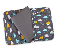 HOMYBABY® Beve, fasciatoio portatile impermeabile + porta pannolini e salviettine Bebe - Borsa fasciatoio per pannolini da viaggio pieghevole con scomparti (Nuvole)