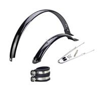 Homyl 2 Pezzi Parafango Bici Set Ruota Anteriore Posteriore Parafango Accessori Bicicletta Materiale PP Impermeabile Adatto per Ciclismo Sostituzione, Tutore in Argento con Morsetto