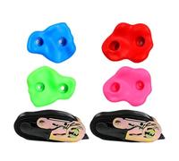 Homyl 2 Pezzi Presa Arrampicata Albero Bambini Rocce Artificiali Cinghie Cricchetto Montaggio Regolabile Presa Sicura Adatta Sviluppo Fisico Bambini Cortile, 4 Prese per L'arrampicata