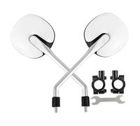 Homyl 2 Pezzi Specchio Retrovisore Bicicletta Specchio Manubrio Electric Bike Specchio Multiuso Materiale Pp Visione Ampia Installazione Facile Adatto per C, Bianco