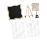 Homyl Bacheca Lettere Feltro Pannello Comunicazioni Cornice Legno Rustica Tavola Messaggi Cambiabile con Accessori Adatta per Feste Bambini Adulti, Nero