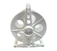 Homyl Carrello Avvolgitubo per Tubo dell'Acqua, Supporto per Tubi da Giardino, Supporto per Tubi da Esterno, Manovella per Annaffiare Le Piante, Bianco