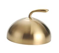 Homyl Cupola per Alimenti in Acciaio Inossidabile, Multifunzione, Riutilizzabile, Portatile, Ideale per Feste E Come Espositore. Protezione Pratica, Oro 14 cm