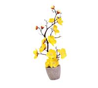 Homyl Decorazione Floreale Artificiale Come Piccola Pianta Artificiale con Diversi Elementi E Ornamento Da Scrivania Come Un Bonsai, Giallo
