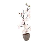 Homyl Decorazione Floreale Artificiale Come Piccola Pianta Artificiale con Diversi Elementi E Ornamento Da Scrivania Come Un Bonsai, Bianco