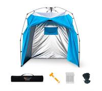 Homyl Doccia Portatile -Up per Privacy, Impermeabile, per Campeggio e Spiaggia, Tenda doccia automatica con apertura centrale, blu con rivestimento in argento