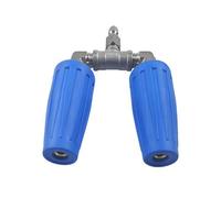 Homyl Lancia Idropulitrice Asta Prolunga Ugello Accessorio Pulizia Materiale Acciaio Alluminio Plastica Resistente Pressione 4000 Psi Attacco Rapido 1/4, Blu Doppio Ugello