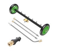 Homyl Lavapavimenti Pressione Sottoauto Scopa Lavaggio Sottoscocca Pulitore Auto con Asta Acciaio Accessorio Lavapavimenti per E Detriti Funzione Rote, Style F