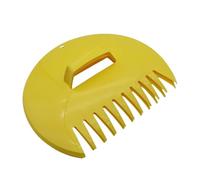 Homyl Leaf Raccogli Foglie Manico Ergonomico Attrezzo da Giardino Claw Rake Materiale Resistente PP Nylon Facile da Usare Adatto per Prato Giardino C, Giallo Rotondo