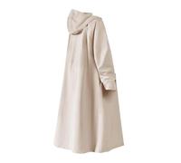 Homyl Mantella Antipioggia con Cappuccio Lunga Unisex Impermeabile Giacca Antipioggia Oxford Protezione Pioggia Antivento Polsini Elastici Adatta per Uomo D, Khaki L