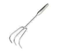 Homyl Rastrello da Giardinaggio Rastrello Artigli Manuale Coltivatore Denti Acciaio Inox Impugnatura Ergonomica Leggero Adatto a Scavo nel Giardino Spiaggia, Tre Punte
