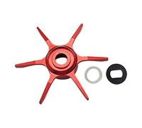 Homyl Reel Handle Knob Star Drag per Mulinello Lega di Alluminio Robusta Manopola Presa Confortevole Set Completo con Rondelle Adatto per Utilizzo, Rosso