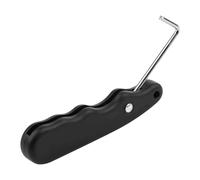 Homyl Strumento per Stringere I Lacci dei Pattini da Ghiaccio, Accessorio Portatile in Metallo PP per Pattini da Ghiaccio, Scarpe Sportive da Hockey all', Nero