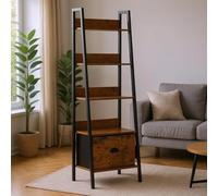 HOMYLIN Chic - Libreria da soggiorno, elegante cassettiera a 5 ripiani per organizzare libri e decorazioni (42,5 x 29 x 141 cm)