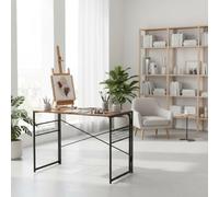 HOMYLIN Tavolo da disegno pieghevole da 100 cm, con ganci, per sale d'arte e studi, marrone