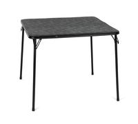 HOMYLIN Tavolo da pranzo da giardino, design moderno e minimalista, struttura in metallo resistente, tavolo da giardino per sale da pranzo compatte, nero