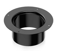 Hon&Guan ø125mm Saldato Sulla Flangia 5 Pollici Tubo di Ventilazione Nero, Connettori a Flangia Della Adattatore per Tubo di Scarico parete dell'ABS per Tubo di Scarico Tubo di Ventilazione Connettore