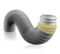 Hon&Guan Isolamento termico e acustico - ø100MM Tubo flessibile di ventilazione Condotti di aerazione in alluminio PVC per mobile climatizzatore, aspiratore aria - lungo 1,2M (ø100mm*1,2m)