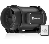 Hon&Guan Ventilatore di scarico Regolabile 150mm Silenzioso, con Regolazione della Velocità, Risparmio Energetico 798 m3/h per Bagno Riscaldamento Raffreddamento Tende di Crescita Ospedali