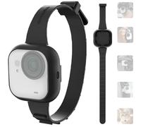 Honbobo Cinghia Copertura Silicone per Insta360 GO Ultra Camera Bracciale Zaino/Bicicletta/Gatto Supporto Cinghia Cinturino di Ricambio, Accessori per Insta360 GO Ultra, Orizzontali Verticali (Black)