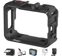 Honbobo Gabbia per Insta360 GO Ultra, Telaio Plastica Camera Telaio protettivo Orizzontale Verticale Gabbia Sgancio rapido Cage Espansione Supporto Accessori per Insta360 GO Ultra (Black)