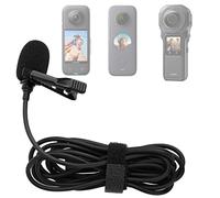 Honbobo Lavalier Microfono Lav a clip Mini Microfono compatibile con Insta360 X3/Insta360 ONE X2/Insta360 ONE RS/OSMO Action 3/DJI Action 2 (for X3/ONE X2/RS 1-inch 360 edition)
