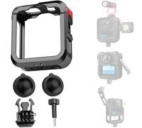 Honbobo Metallo Gabbia Telaio per GoPro Max 2, Telaio protettivo Espansione Gabbia Custodia protettiva Cage Frame Accessori per GoPro Max 2 (4in1(cage+lens caps+base+screw))
