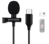 Honbobo Microfono per Insta360 Go Ultra/Insta360 X5 Tipo C Lavalier Microfono esterno Hi-Fi Registrazione Microfoni