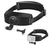 Honbobo Testa Supporto per DJI Osmo Action 6, Supporto Fascia Testa Attacco Cinturino Adattatore Head Mount Strap Headband Accessori per GoPro/Insta360/DJI Action Camera, 360° Ruotabile