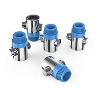 HONBOO Valvola di Intercettazione Soffione Doccia G1/2, Valvola di Controllo del Flusso d'acqua per Doccia Tubo da Giardino, Cromo, 5 Pz