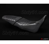 Honda Africa Doppio Sedile Cover 2016 2017 Nero Rosso Stitch Anteriore Retro