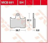 TRW MCB691 BRAKE PAD ALLROUND ORGANIC HARLEY XL 1200 C SPORTSTER CUSTOM 2015