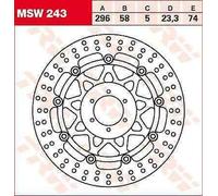 Honda CB 600 F 2004-2006 TRW Disco Freno Rotondo Fluttuante MSW243