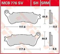 Honda CBF 1000 ABS 2008 TRW Sh Serie Sindered Post. Pastiglie Freno MCB776SH