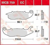 Honda CBR 125 R 2007-2008 TRW Ceramica Pastiglie Freno MCB759