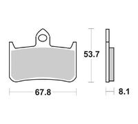 HONDA CB F Hornet (SC48) 919 2002-2007 PASTIGLIE FRENO SBS 622 HF (ORGANICA)