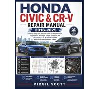 Honda Civic & Cr-V Repair Manual 2016-2025: Step-by-Step DIY Service Guide to Maintenance, Diagnostics, Wiring & Torque Specs for the 1.5L Turbo, 2.0L & Hybrid Engines with Illustrated Exploded Views