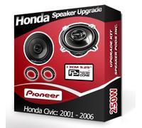 Honda Civic Portiera Anteriore Altoparlante Pioneer Auto + Adattatore Anelli