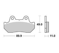 HONDA CB C Custom (B/C) (RC06) 750 1981-1982 PASTIGLIE FRENO SBS 542HF