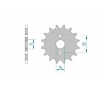 HONDA CR 125 R - 87/03 - PIGNONE 12 DENTI IN ACCIAIO / 20206-12