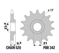 HONDA CR 250 1992-1995 pignone PBR passo 520 13 Denti