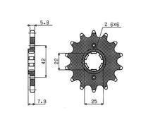SGR PIGNONE S AC P520-D13 HONDA CR 125 R 87-07