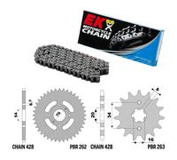 HONDA CT 110 1986-1994 catena corona pignone kit 428 PBR EK2331