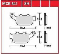 Set di pastiglie freno TRW MCB841SH