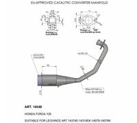 Honda FORZA 125 ABS 2021-2022 Catalizzatore Leo Vince 16048