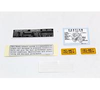 HONDA KIT ADESIVI AVVERTENZE PER CB350 FOUR CON REMEMBER BIANCO