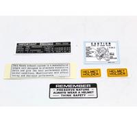 HONDA KIT ADESIVI AVVERTENZE PER CB350 FOUR CON REMEMBER NERO