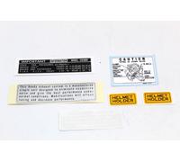 HONDA KIT ADESIVI AVVERTENZE PER CB500 FOUR K0-K1-K2 CON REMEMBER BIANCO